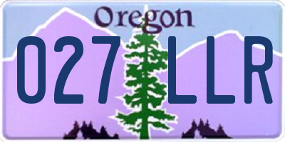 OR license plate 027LLR
