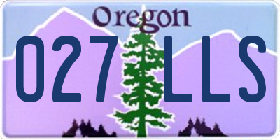 OR license plate 027LLS