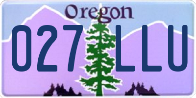 OR license plate 027LLU