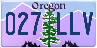 OR license plate 027LLV