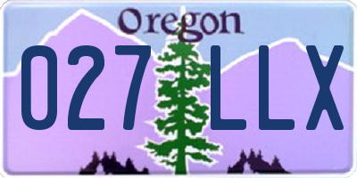 OR license plate 027LLX
