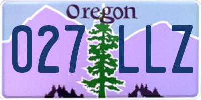 OR license plate 027LLZ