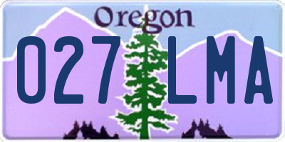 OR license plate 027LMA
