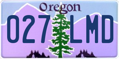 OR license plate 027LMD