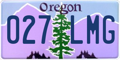 OR license plate 027LMG