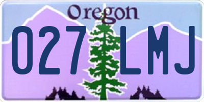 OR license plate 027LMJ
