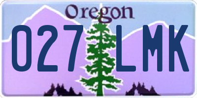 OR license plate 027LMK