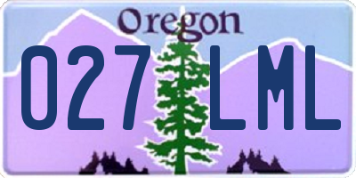 OR license plate 027LML
