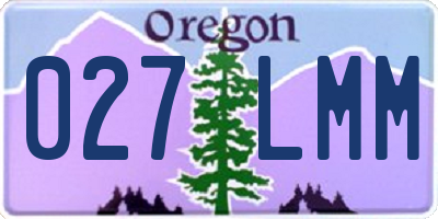 OR license plate 027LMM