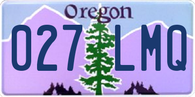 OR license plate 027LMQ