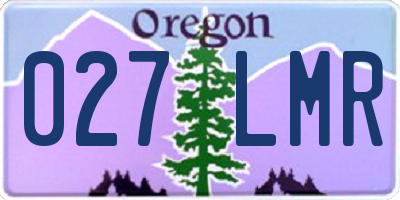 OR license plate 027LMR