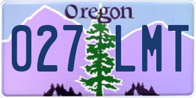 OR license plate 027LMT