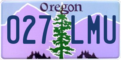 OR license plate 027LMU