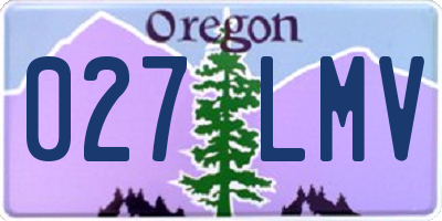 OR license plate 027LMV