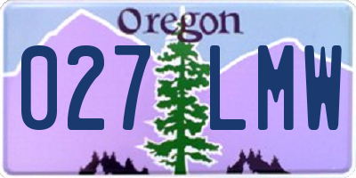 OR license plate 027LMW