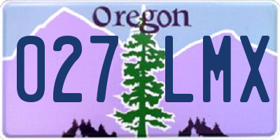 OR license plate 027LMX