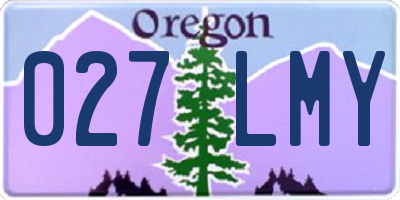 OR license plate 027LMY