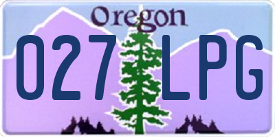 OR license plate 027LPG