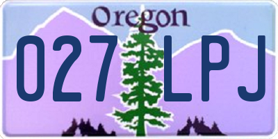 OR license plate 027LPJ
