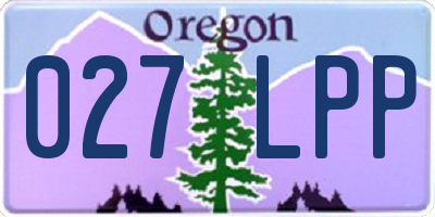 OR license plate 027LPP