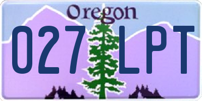 OR license plate 027LPT