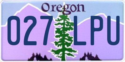 OR license plate 027LPU