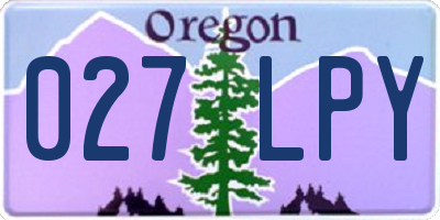 OR license plate 027LPY