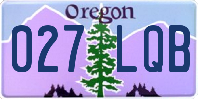 OR license plate 027LQB