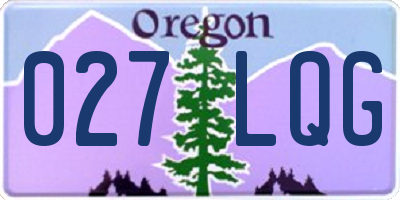 OR license plate 027LQG