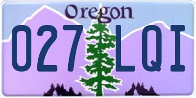 OR license plate 027LQI