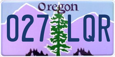 OR license plate 027LQR