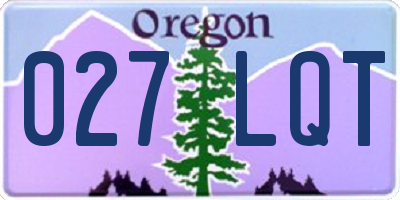 OR license plate 027LQT
