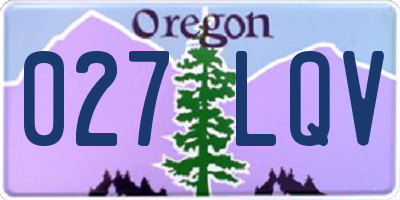 OR license plate 027LQV