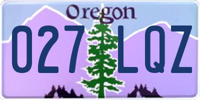 OR license plate 027LQZ