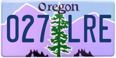 OR license plate 027LRE