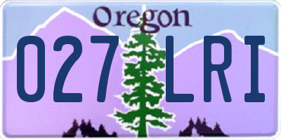 OR license plate 027LRI