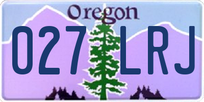 OR license plate 027LRJ