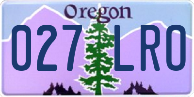 OR license plate 027LRO