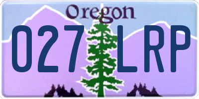 OR license plate 027LRP