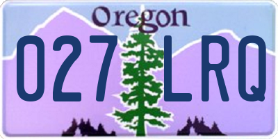 OR license plate 027LRQ