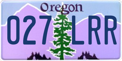 OR license plate 027LRR