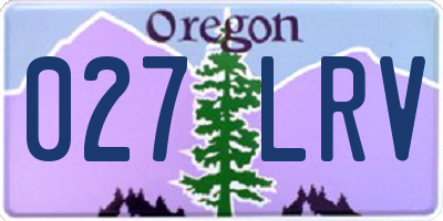 OR license plate 027LRV