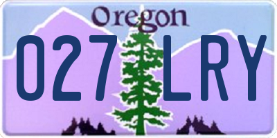 OR license plate 027LRY