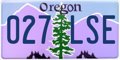 OR license plate 027LSE