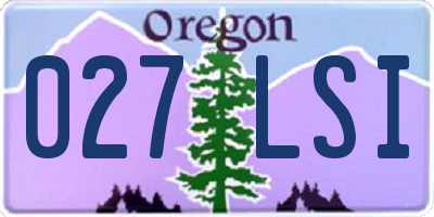 OR license plate 027LSI