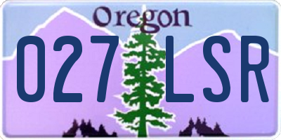 OR license plate 027LSR