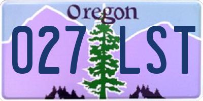 OR license plate 027LST
