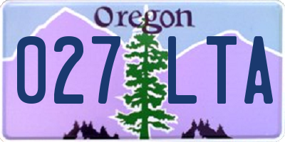 OR license plate 027LTA