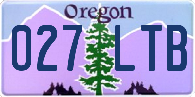 OR license plate 027LTB