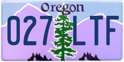 OR license plate 027LTF
